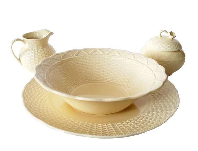 (4) Mikasa Country Manor Saffron Creamer Sugar Bowl Buffet Platter & Veggie Bowl
