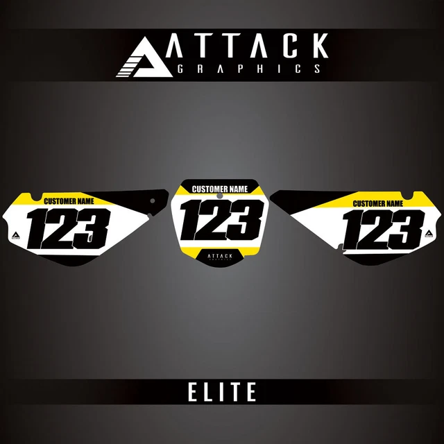 Attack Graphics Elite Number Plate Backgrounds For Suzuki RM85L 2013
