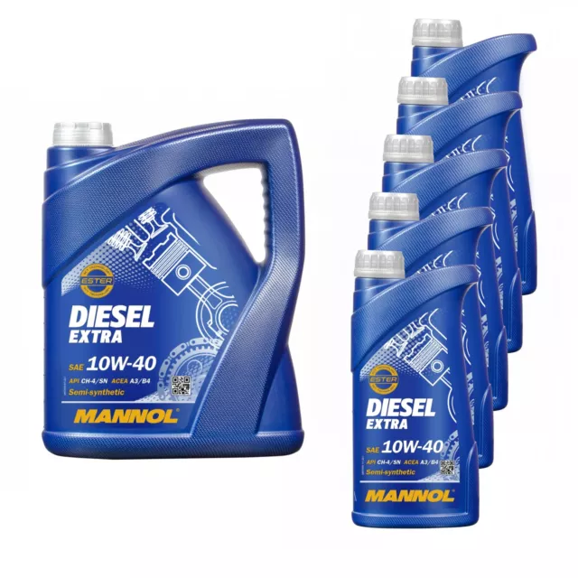 10 de Litre mannol Diesel Extra 10W-40 huile moteur Api CH-4 / de Sn Acea A3 /