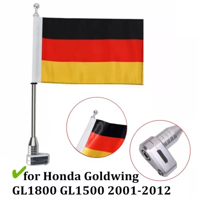 Germany DE Fahnenstange Fahnemast Flaggenhalter Für Honda Goldwing GL1800 01-12 2