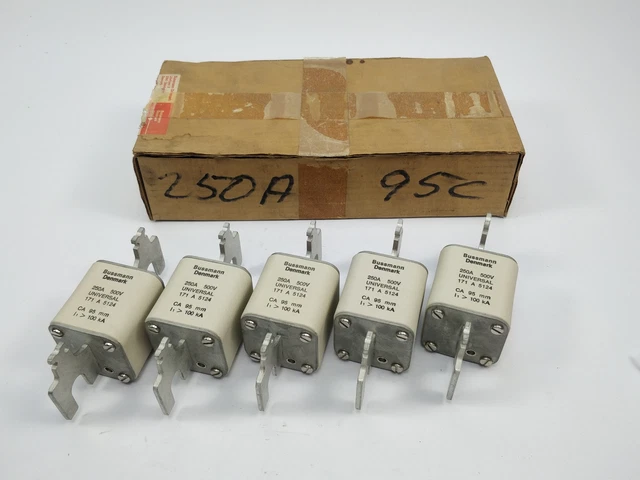 Bussmann 171A5124 Fusible 250A 500V Universel Environ 95mm 100kA 5 Scp