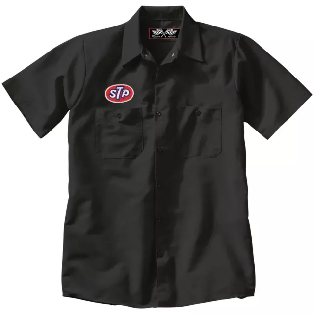 STP Embroidered PATCH + Mechanic WORK SHIRT Auto Gas Oil Petroliana