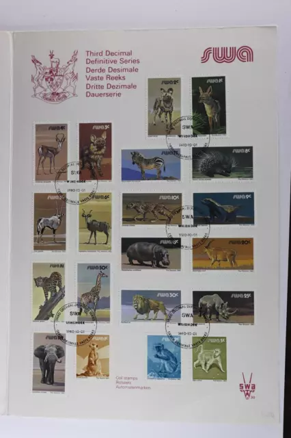 South Africa Wildlife Third Decimal Definitive Series SWA Coil Stamps 2