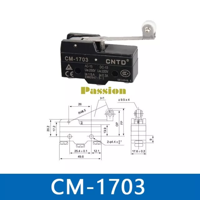 Qty:5 NEW FOR CNTD CM-1703 Micro stroke switch