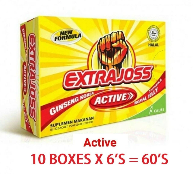 Nuevo Polvo de Bebida Energética Extra Joss Años 60 IMPULSO DE ENERGÍA RÁPIDO Envío Gratuito Activo