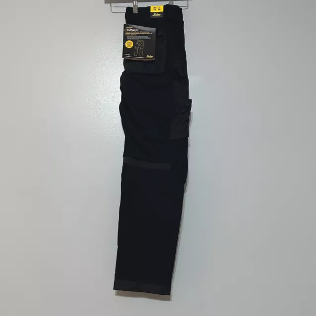 Snickers 6314 AllroundWork Full Stretch Trousers Holster Pockets Black W34 L34