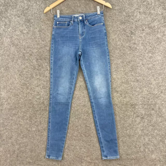Jeanswest Womens Jeans Size 6 Mid Rise Skinny Blue 7/8 Length Denim J19511