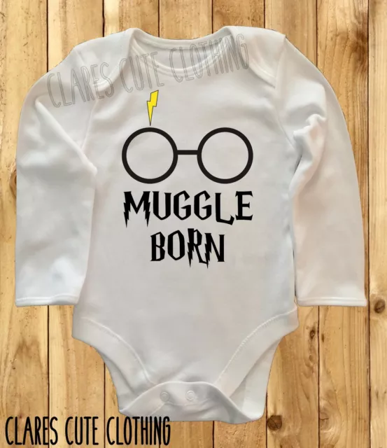 Harry Potter Muggle Born Baby Vest/ Grow  Bodysuit Romper