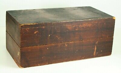 = Antique 1800's Grain Painted Pine Box, New England