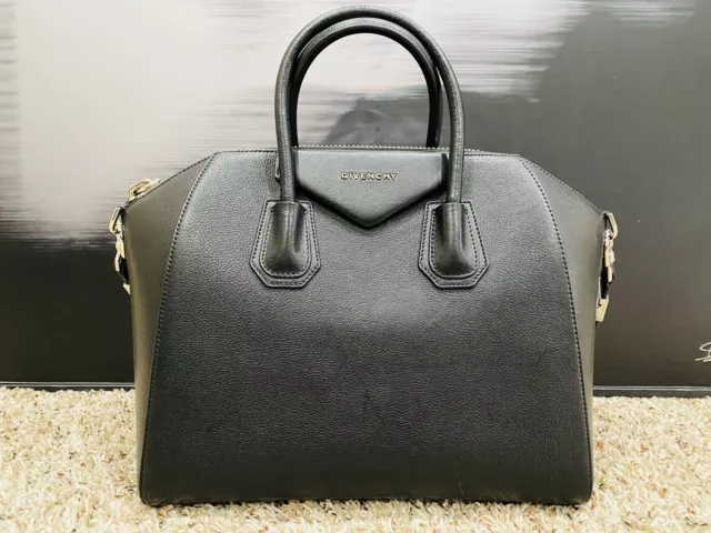 ⭕️ Medium GIVENCHY Antigona Sugar Leather Satchel Grained Black BAG +DUST +TAGS