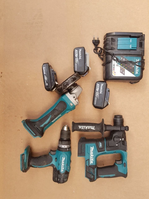 Makita 18v Kit Tassellatore Avvitatore Smerigliatrice
