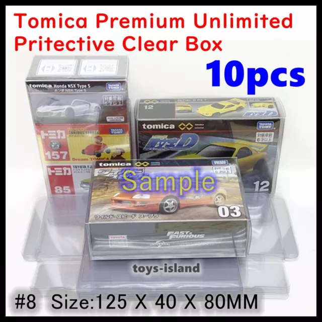 TOMICA SIZE #10 Fit for Vintage LV PROTECTIVE CLEAR PLASTIC BOX 10 PCS TOMY