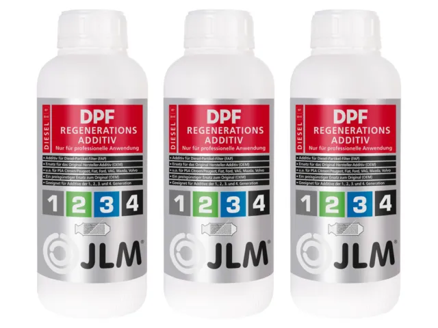 JLM DPF 3x 1 Liter Nachfüllflüssigkeit Additiv für Dieselpartikelfilter MISCHBAR
