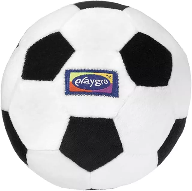 Playgro My First Soccer Ball Baby Toy, Black/White Soft plush fabric comfortable 2