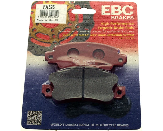 Go Kart EBC FA526 Set Pastiglia Freno Rosso Rigido Kart