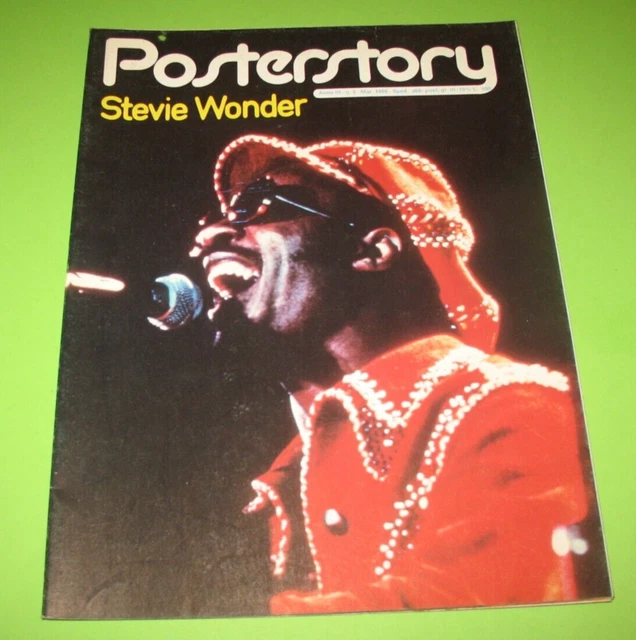 Stevie Wonder   Poster On "Posterstory" 1981  Eccellente! Discography,History