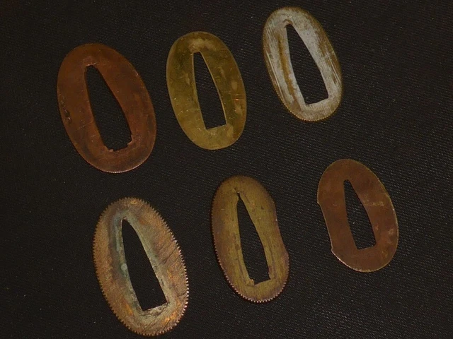 6 SET SEPPA of KATANA (sword) : EDO : 1.7 × 1 "  30g