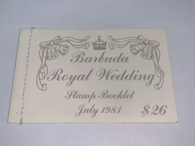 1981 Royal Wedding Charles and Diana MNH Barbuda $26 Stamp Booklet