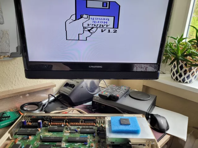 + Fat Agnus 8375 + Amiga 500 Mainboard REV 5 - KOMPLETT  ALLE CHIPS !