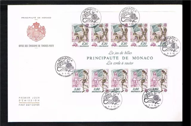 [US054] - 1989 - Europe CEPT FDC Monaco Mi.Block 44 - issue Office des Emissions