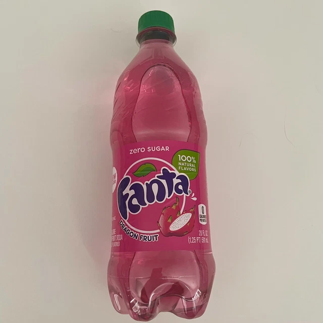 FANTA DRAGON FRUIT Zero Sugar (20oz Bottle) Limited Edition Caffeine
