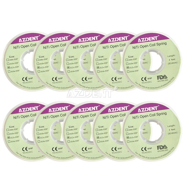 10X Dental Orthodontics Niti Open Coil Springs Dia.012 inch Length 914mm/ 3 Feet