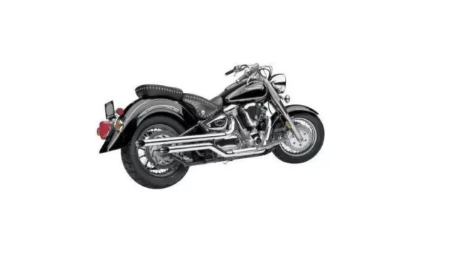 Hard Krome Drag Slip-On Exhaust Suzuki VZ1600 Marauder 04