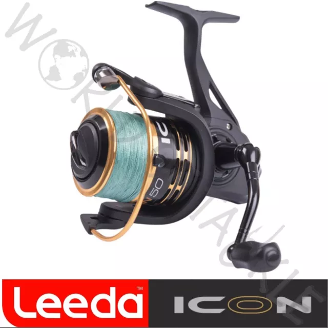 Leeda Icon Spin 50 Reel Loaded with 20lb Braid / Lure Spinning Sea Fishing Reel