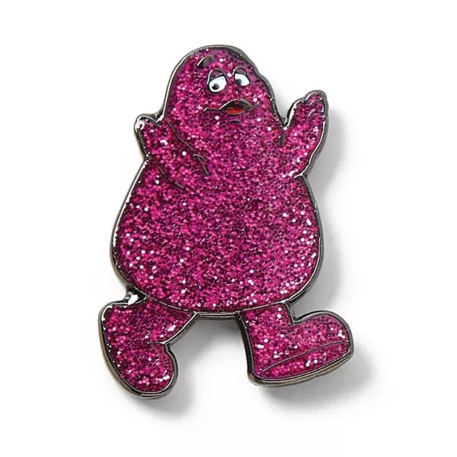 McDonalds GLITTER Grimace Lapel Pin - Brand New