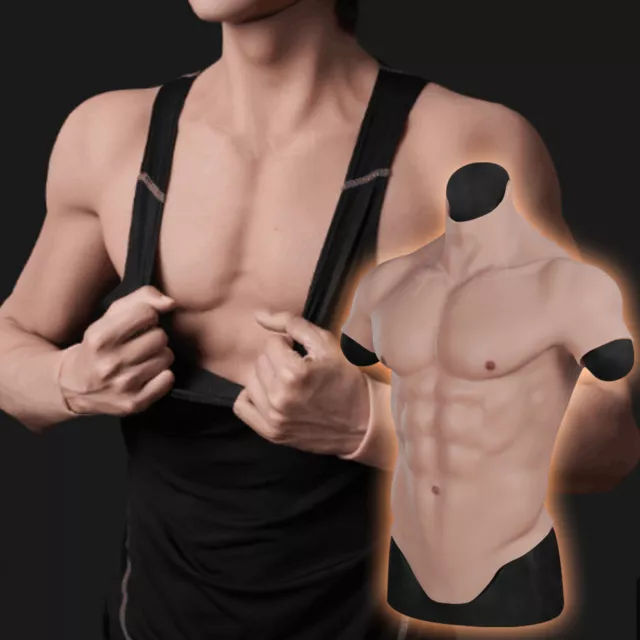 Angzhi Cosplay Fake Male Muscle Suit Silicone Crossdresser Belly Chest Enhancer