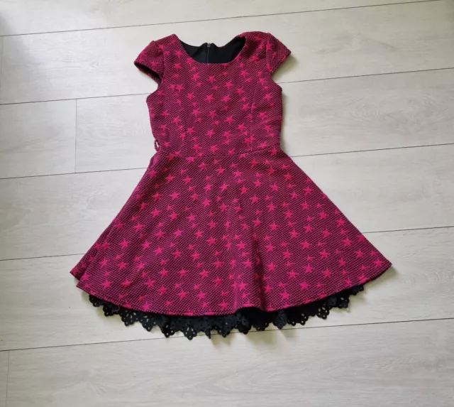 Robe rose et noire enfant fille - Taille 12 ans