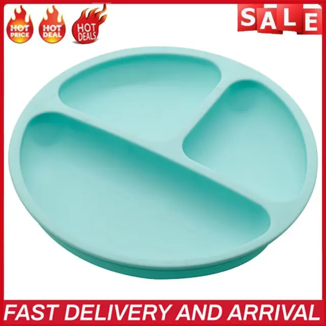 Placa de silicona para bebé, antideslizante, vajilla para niño pequeño, plato de comida, recipiente de entrenamiento (talla