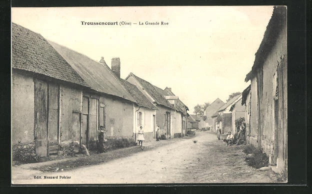 CPA Troussencourt, La Grande Rue, street view