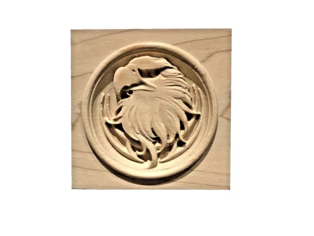 Solid Hardwood carved Rosette / Casing Blocks