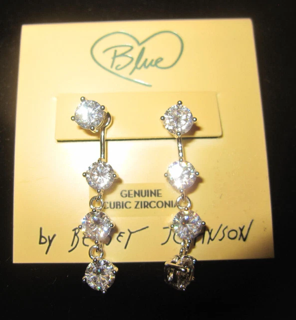 Betsey Johnson Betsey Blue Bling Dangle Earrings