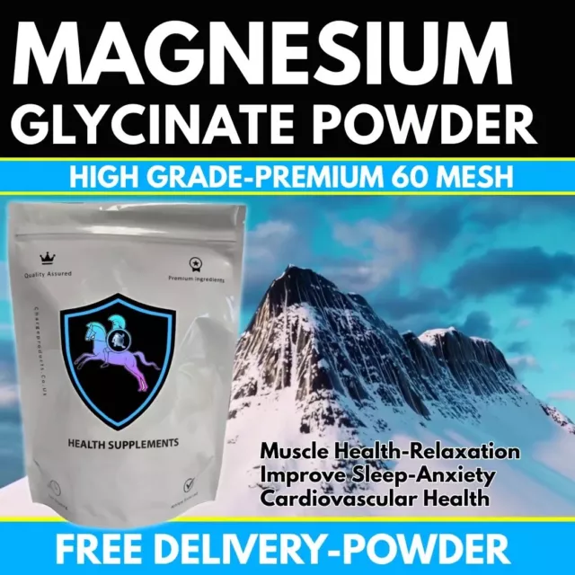 Magnesium Glycinate Powder 100g High Grade Muscle Relaxation Tension Supplement
