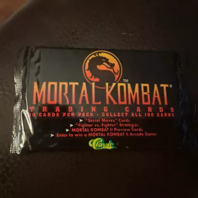 1994 Classic Mortal Kombat Trading Card Pack Unopened 10 Cards New