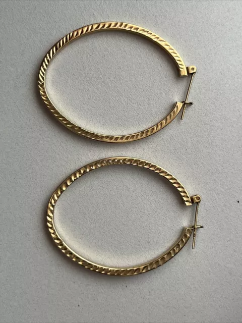 14K YELLOW GOLD Large Hoop Earrings Real Gold. $330.00 - PicClick