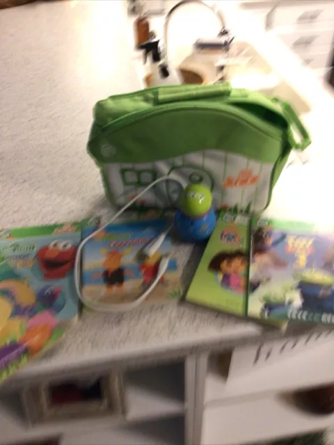 LeapFrog Tag Junior Lot 5 Books Reader Carrying Case Set Dora Pooh Princess Elmo