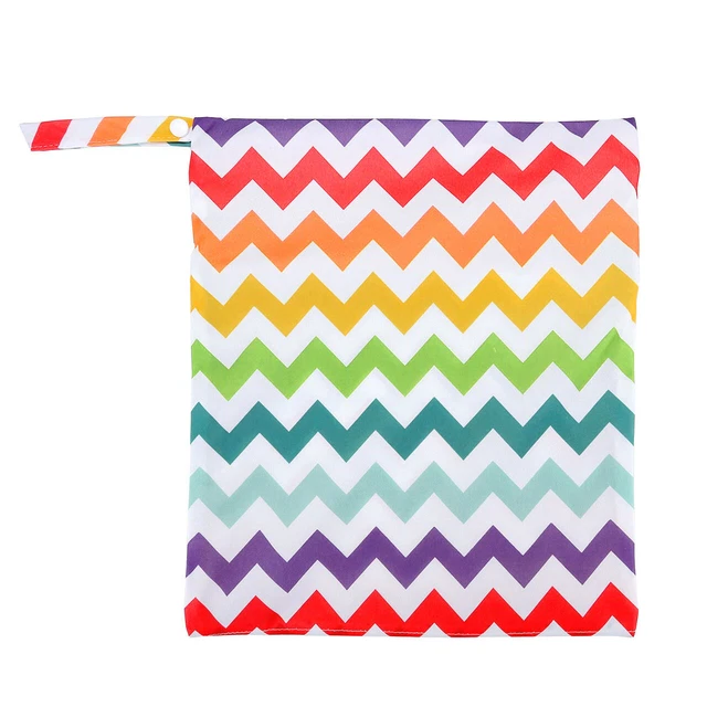 3 Sizes Waterproof Zipper Wet Dry Bag For Baby Infant Cloth Diaper Nappy Pouches 4