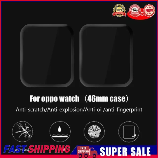 2x Transparent Screen Guard Cover Smart Watch Protector Film for OPPO Watch 46mm