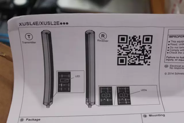 New | Schneider Electric | XUSL2E30H026SPR | Safety Light Curtain 3