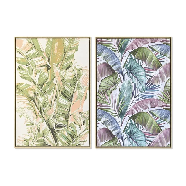 Cadre DKD Home Decor Palmiers Tropical (84 x 4,5 x 123 cm) (2 Unités)
