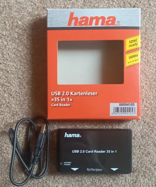 Hama Kartenleser USB 2.0 35-in-1 Kartenlesegerät Card Reader