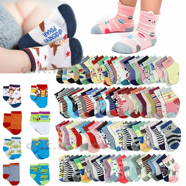 120 Boy Girl Baby Toddler Children Kids Ankle Socks Casual Novelty Wholesale Lot