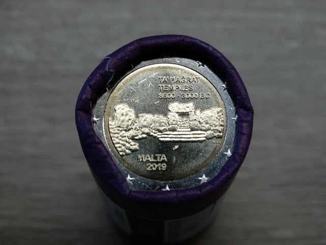 Originalrolle 25 x 2 Euro Gedenkmünze Malta 2019 Ta’ Ħaġrat