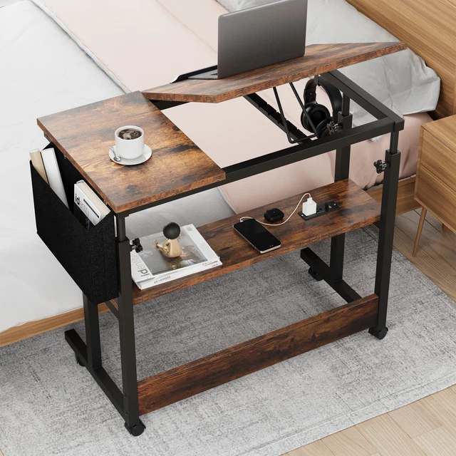Tiltable Screen Computer PHABULES ROLLING HEIGHT Adjustable Laptop Computer Desk with USB ...