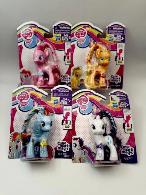 NEW My Little Pony Friendship Is Magic CUTIE MARK MAGIC LOT of 4 PONIES FiM G4