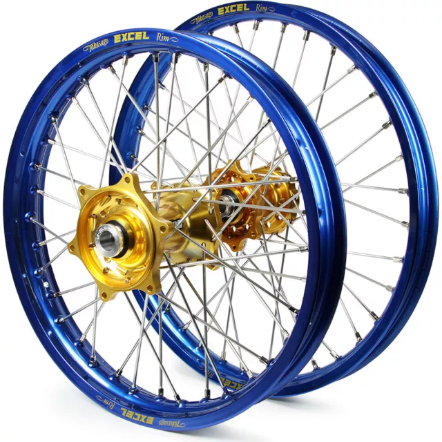 Talon MX Yamaha YZ250F YZ450F 2009-2013 Blue Rims Gold Hubs Excel Wheel Set