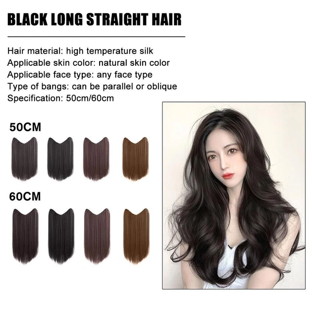 Hair Extension Long Straight Clip In One Piece Color Hairpieces Cute Q9H9
